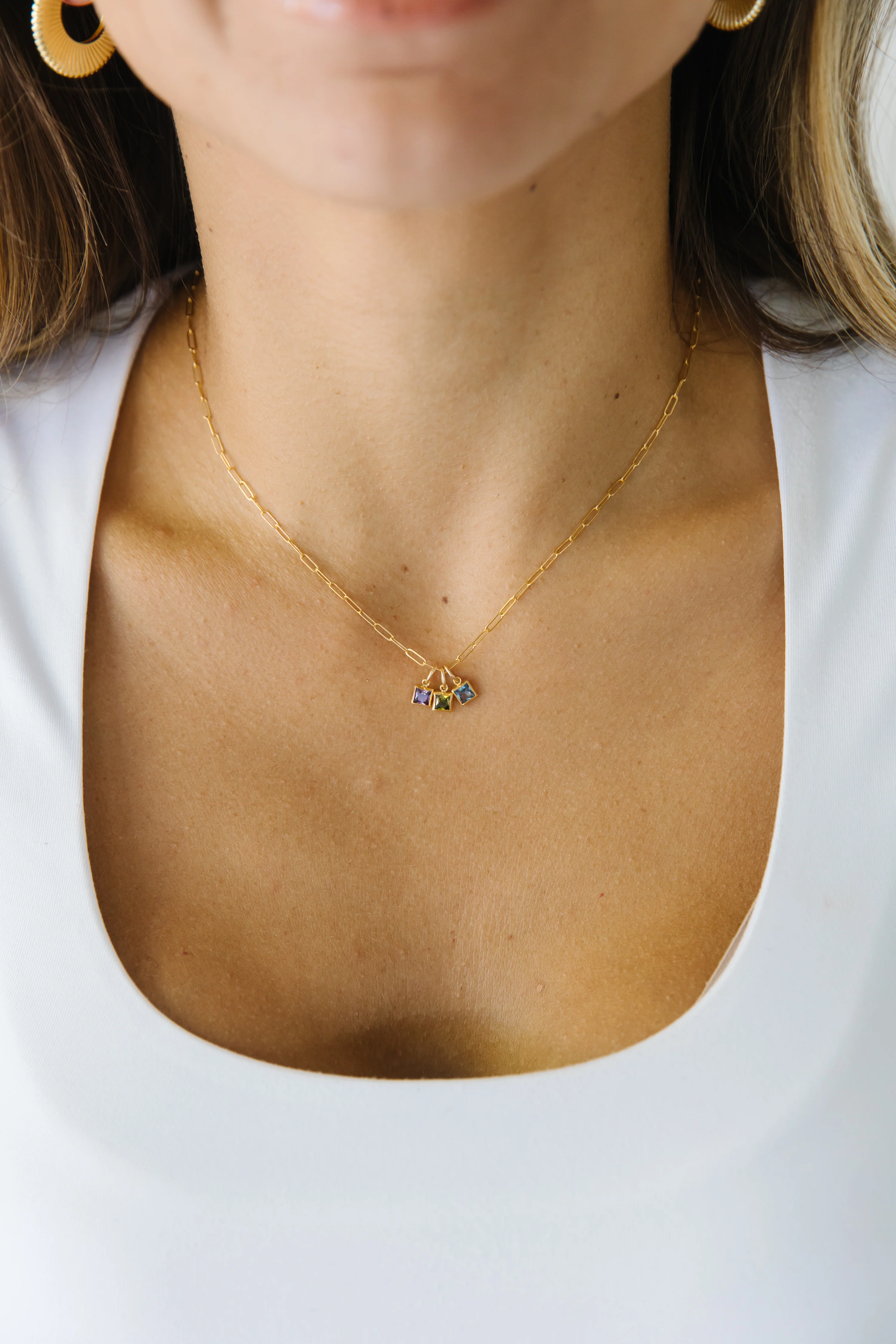 Gold Birthstone Necklace - Image 8
