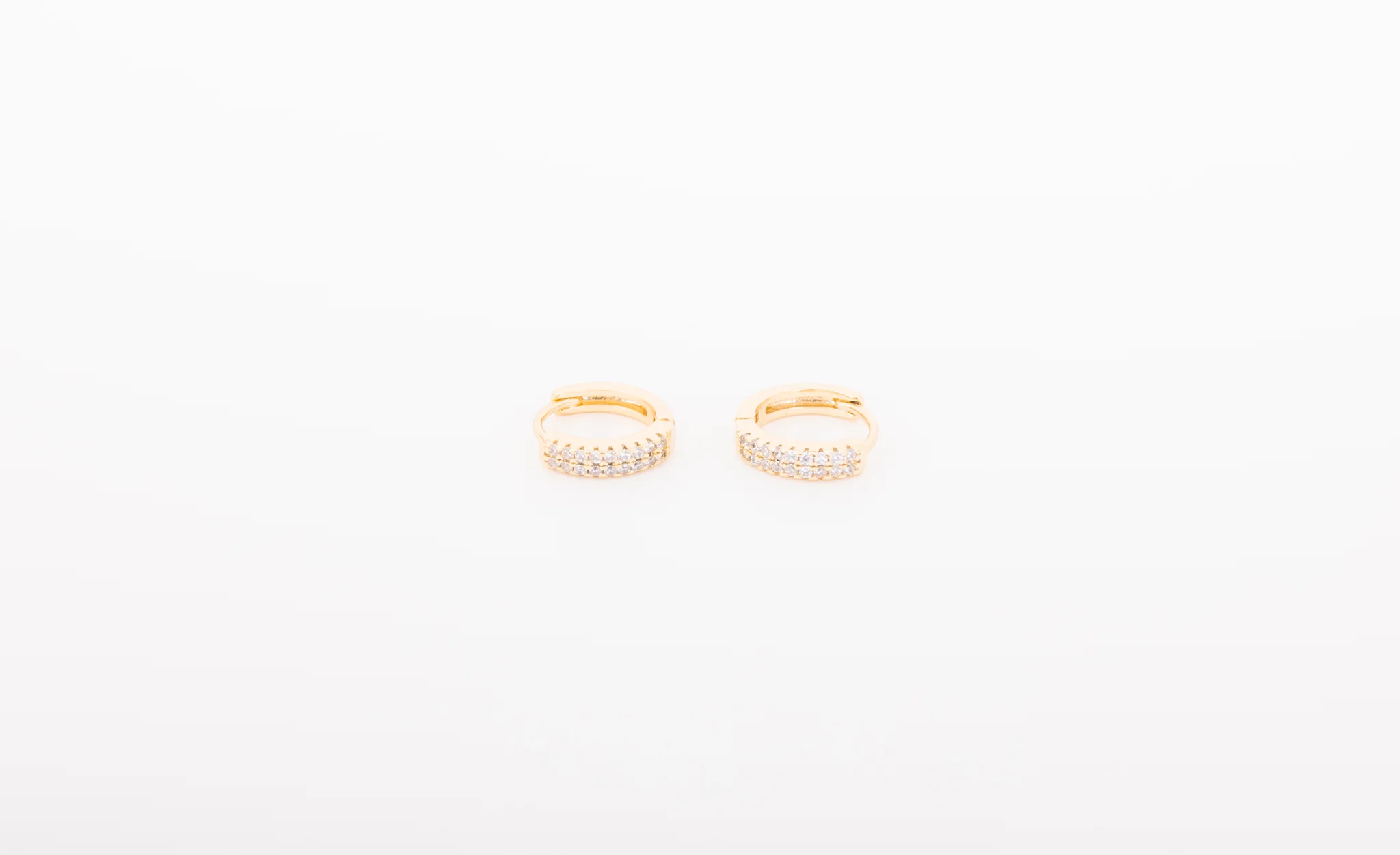 Double Diamond Huggies - Image 3