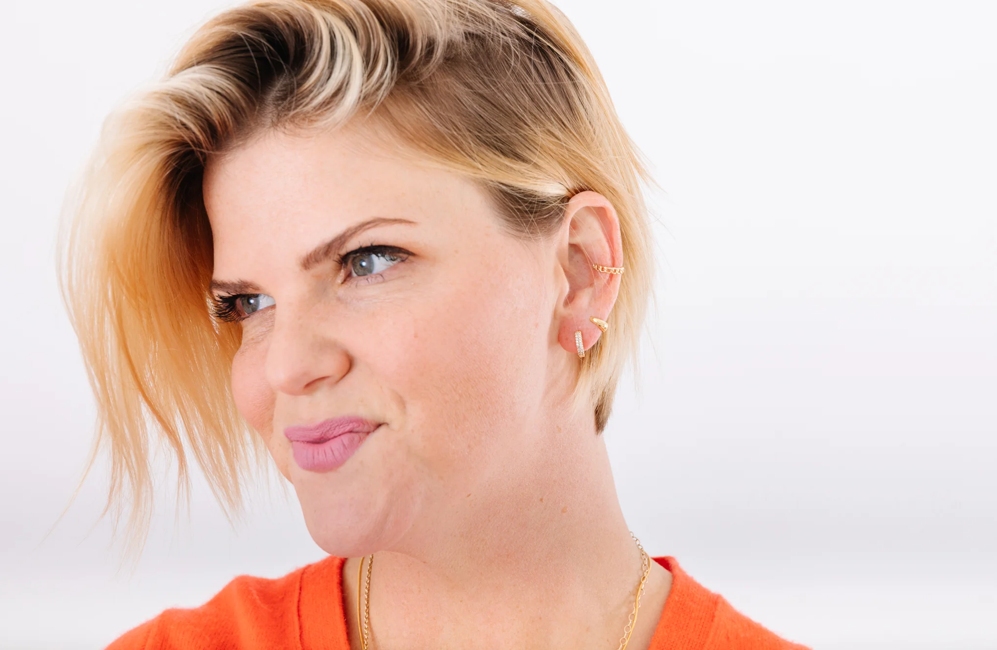 Double Diamond Huggies - Image 4