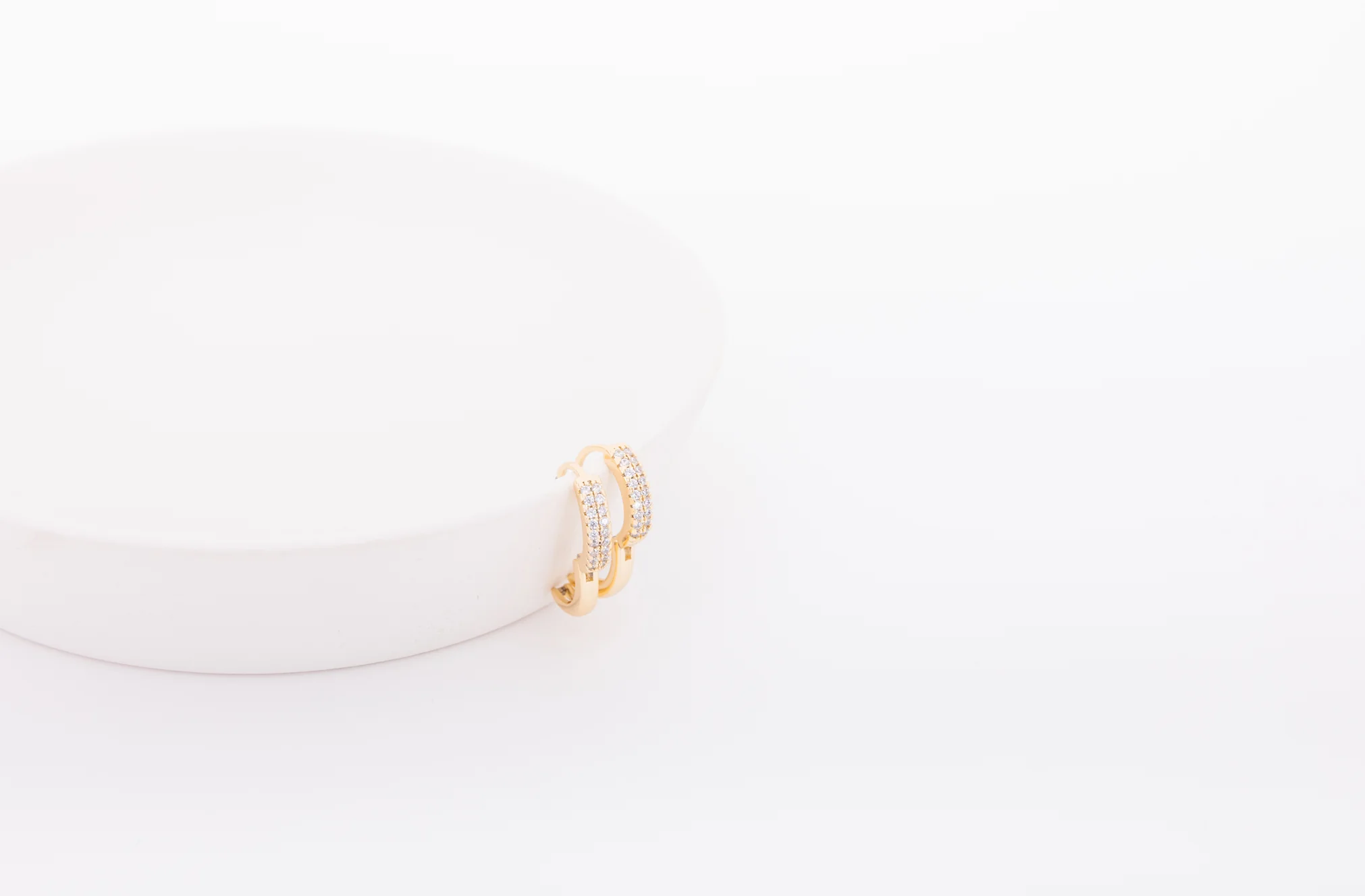 Double Diamond Huggies - Image 5