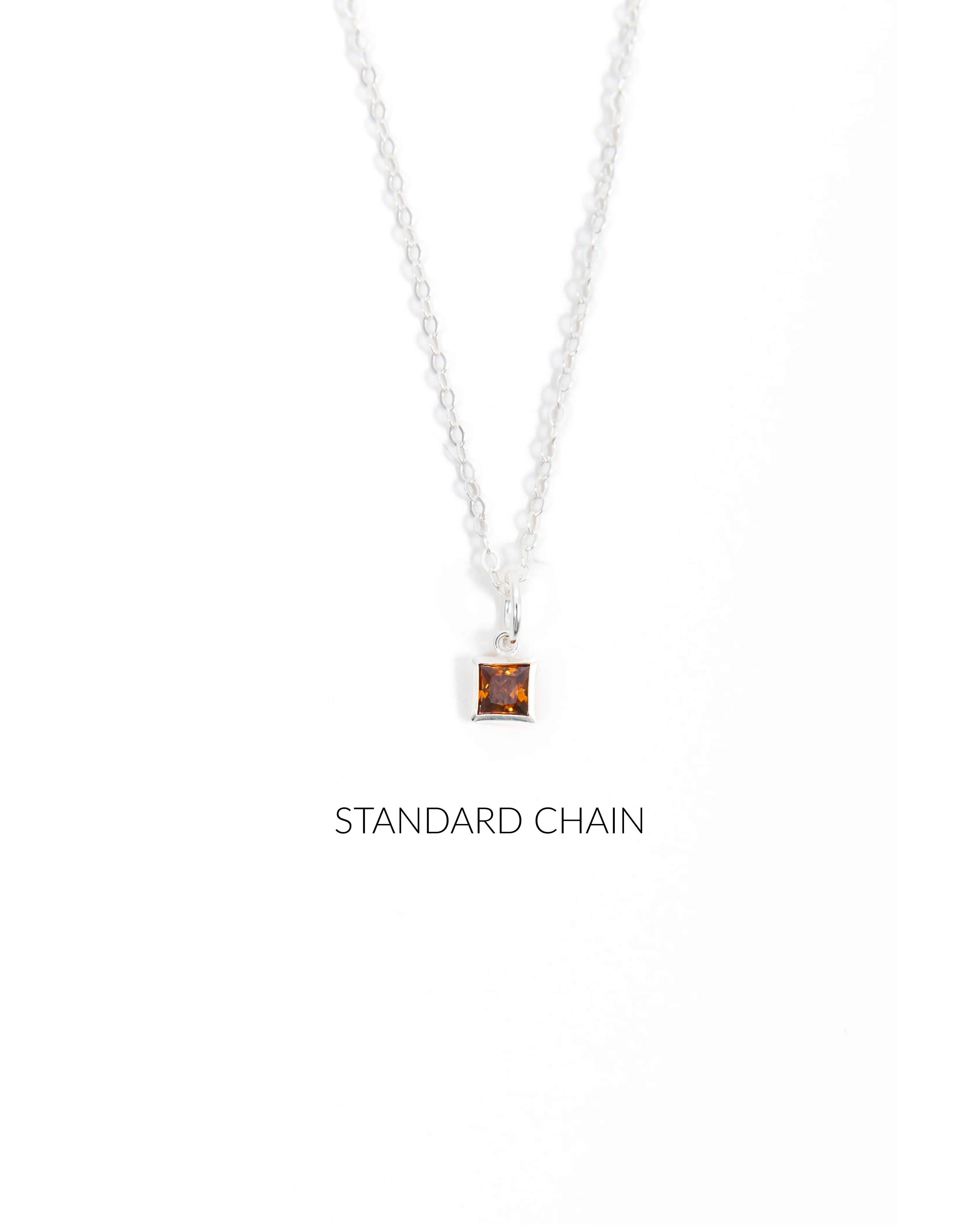 Silver Birthstone Necklace - Image 4