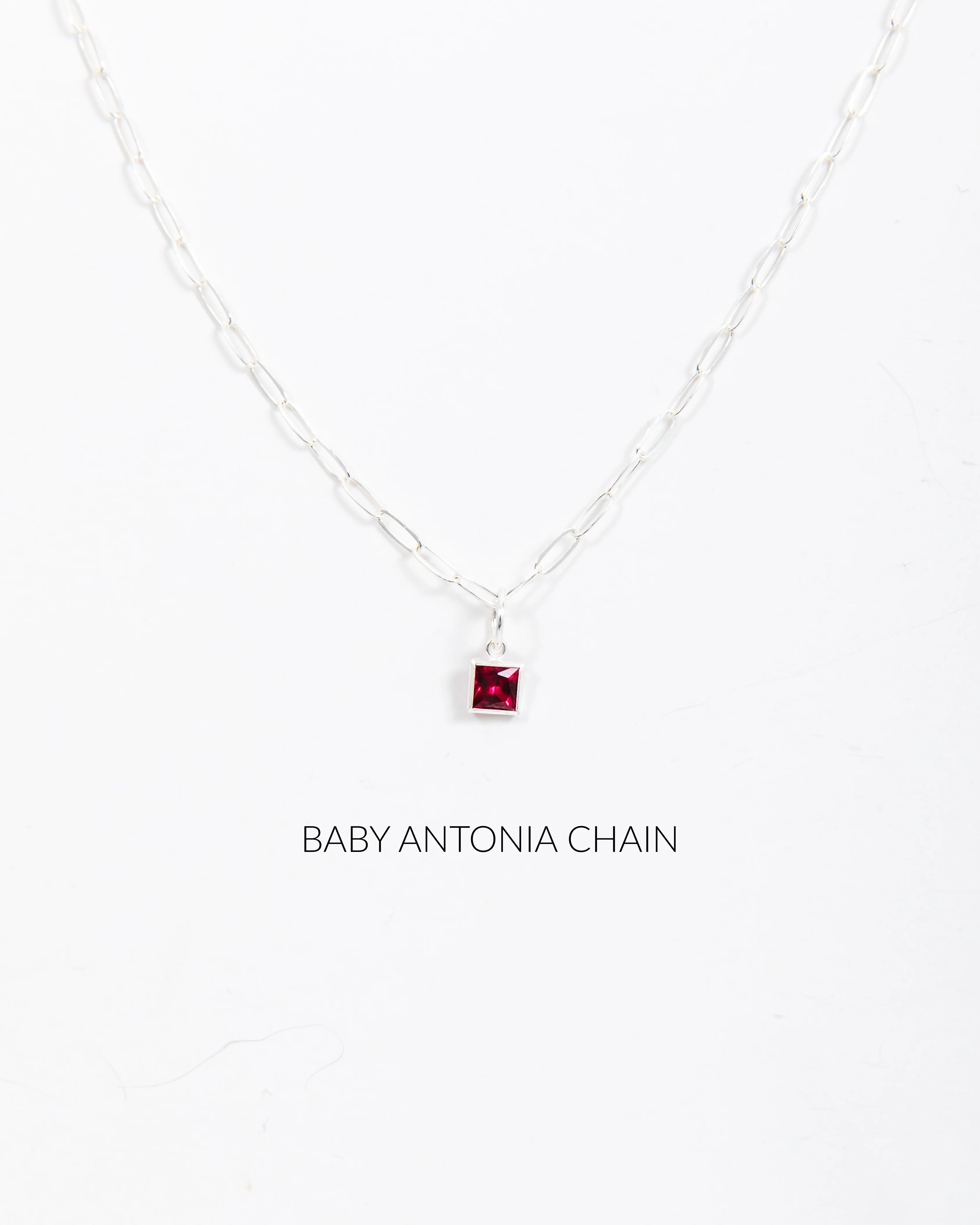 Silver Birthstone Necklace - Image 5