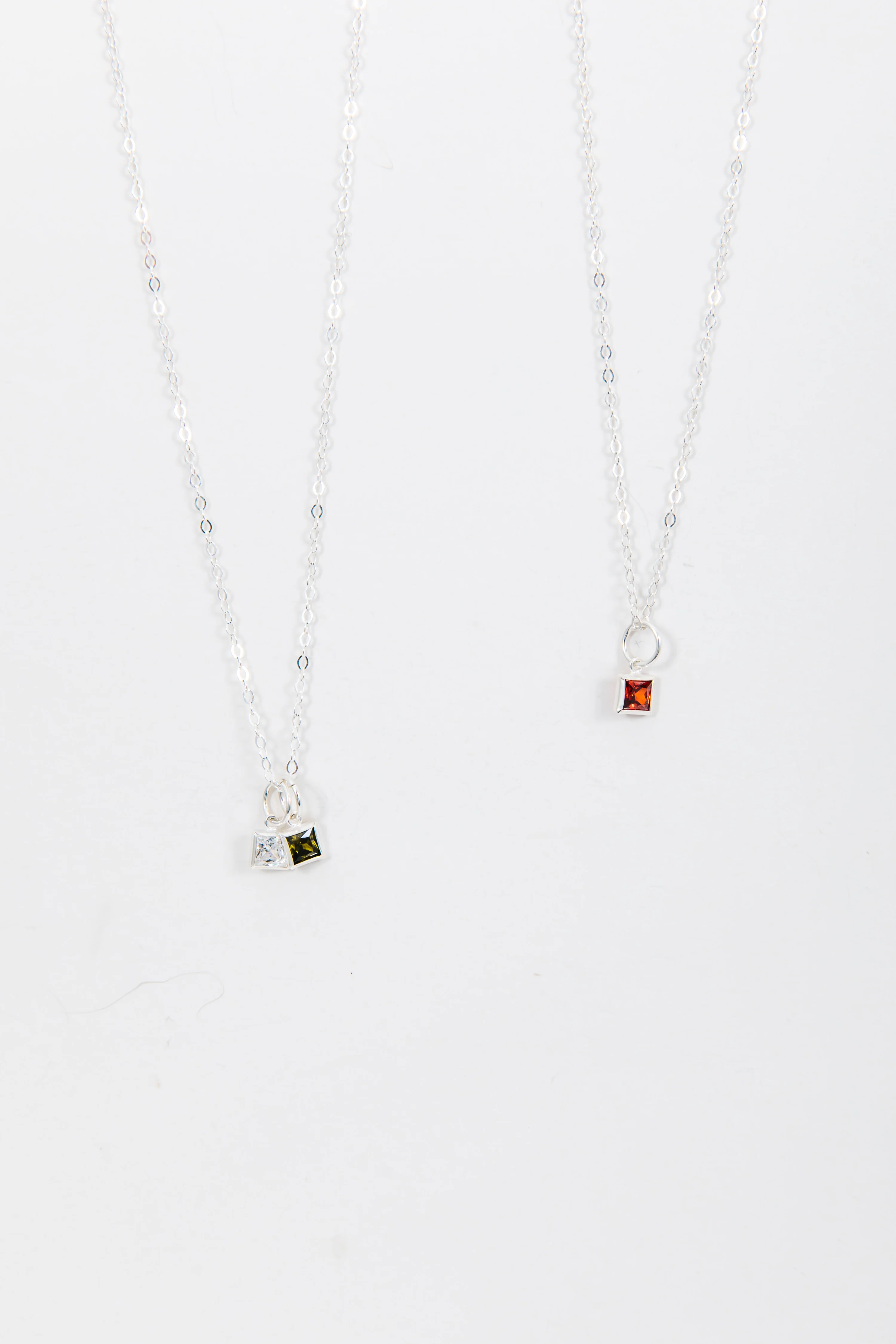 Silver Birthstone Necklace - Image 8