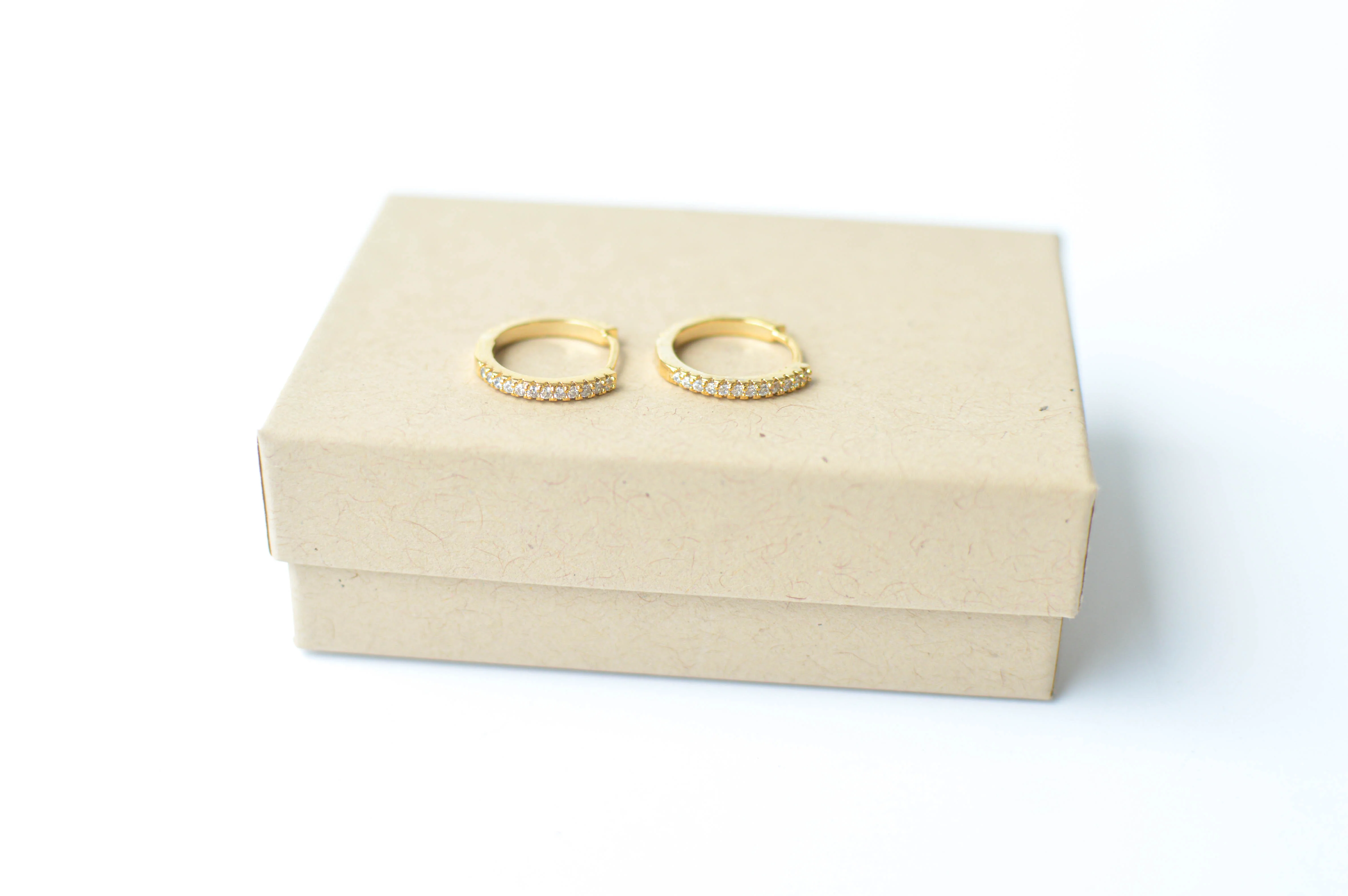 16 mm Classic Diamond Huggies - Image 4